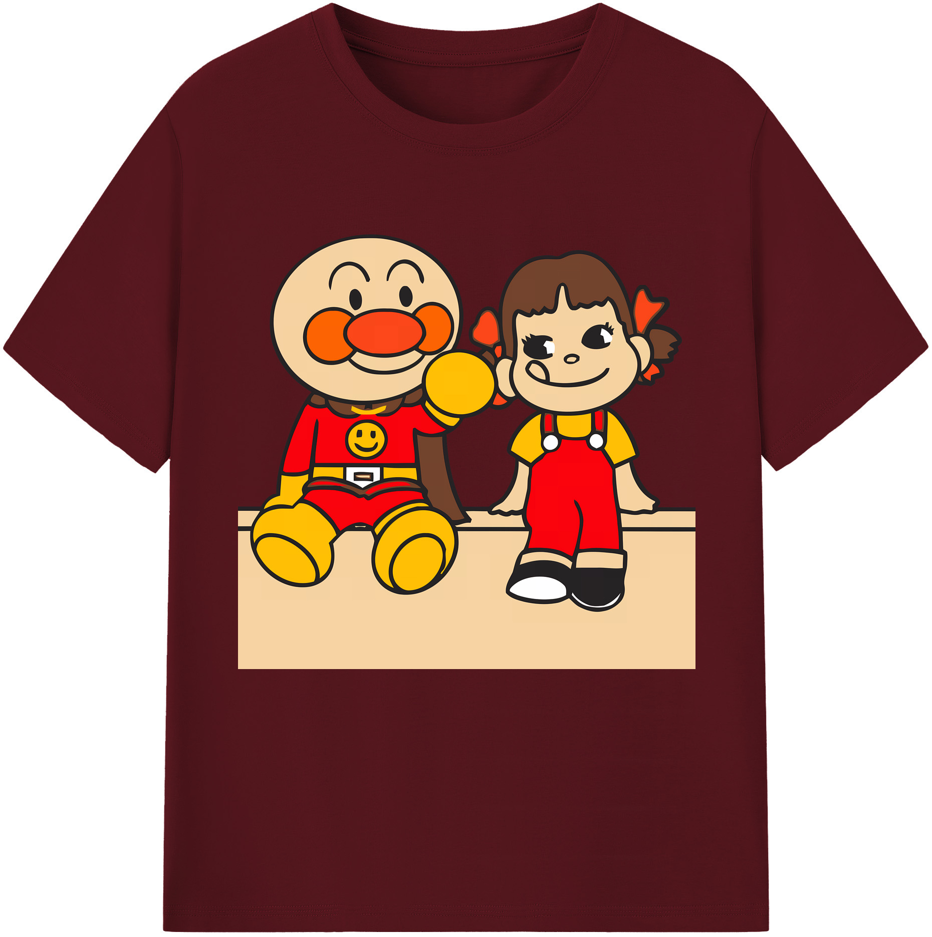 （画像用） アンパンマン Anpanman 綿100％半袖Tシャツ（フロントプリント）